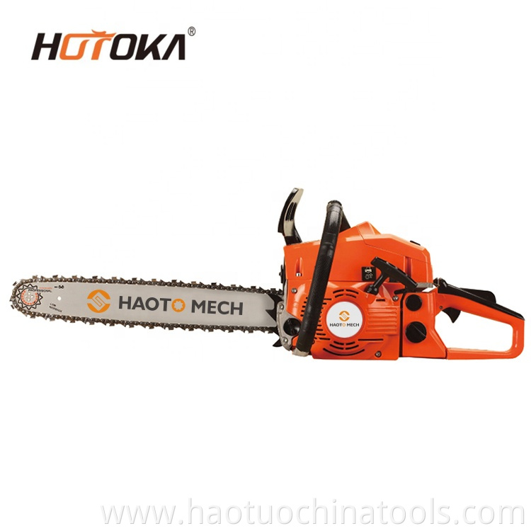 New model 58cc gasoline petrol German technology wood cutting machine chainsaw